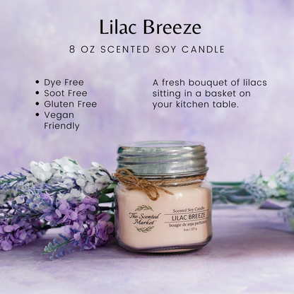 LILAC BREEZE Bougie en cire de soja 8 oz