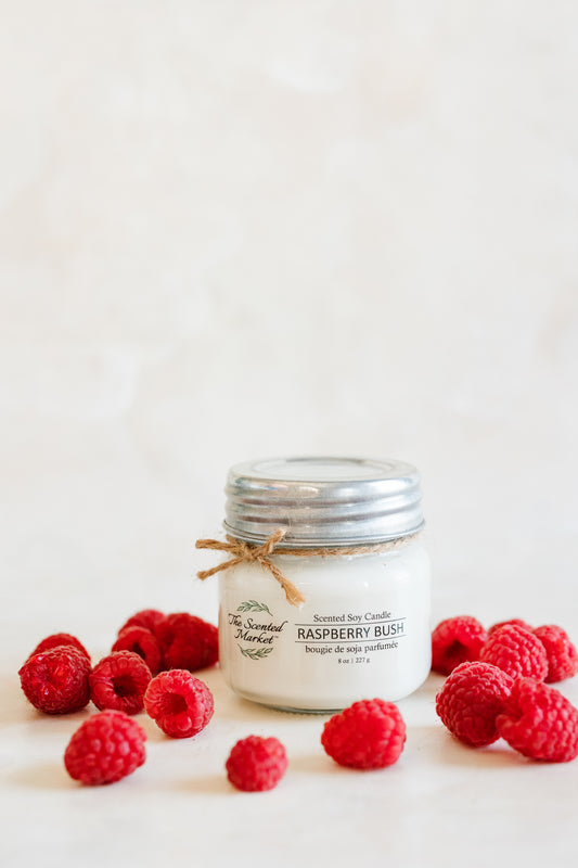 RASPBERRY BUSH Soy Wax Candle 8 oz - The Scented Market  Candles   