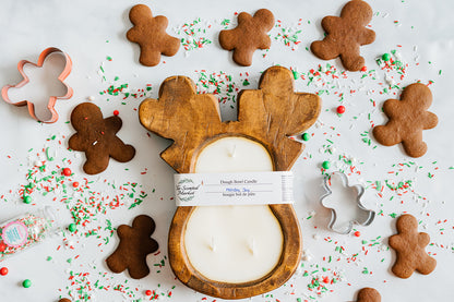 Reindeer Dough Bowl Candle – Holiday Joy Scent