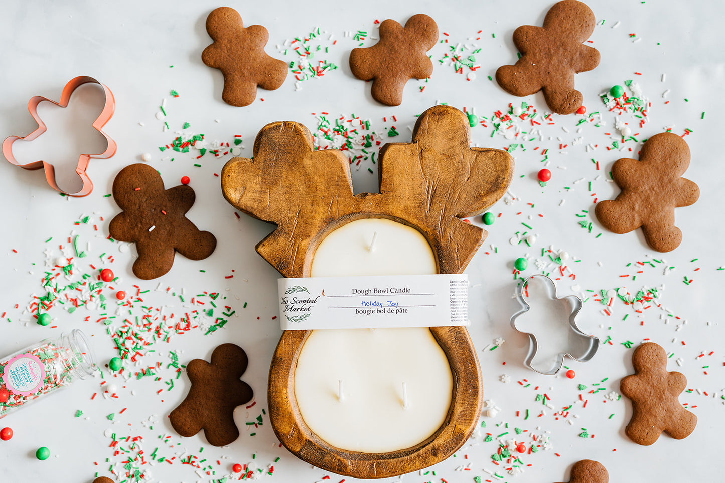 Reindeer Dough Bowl Candle Refill