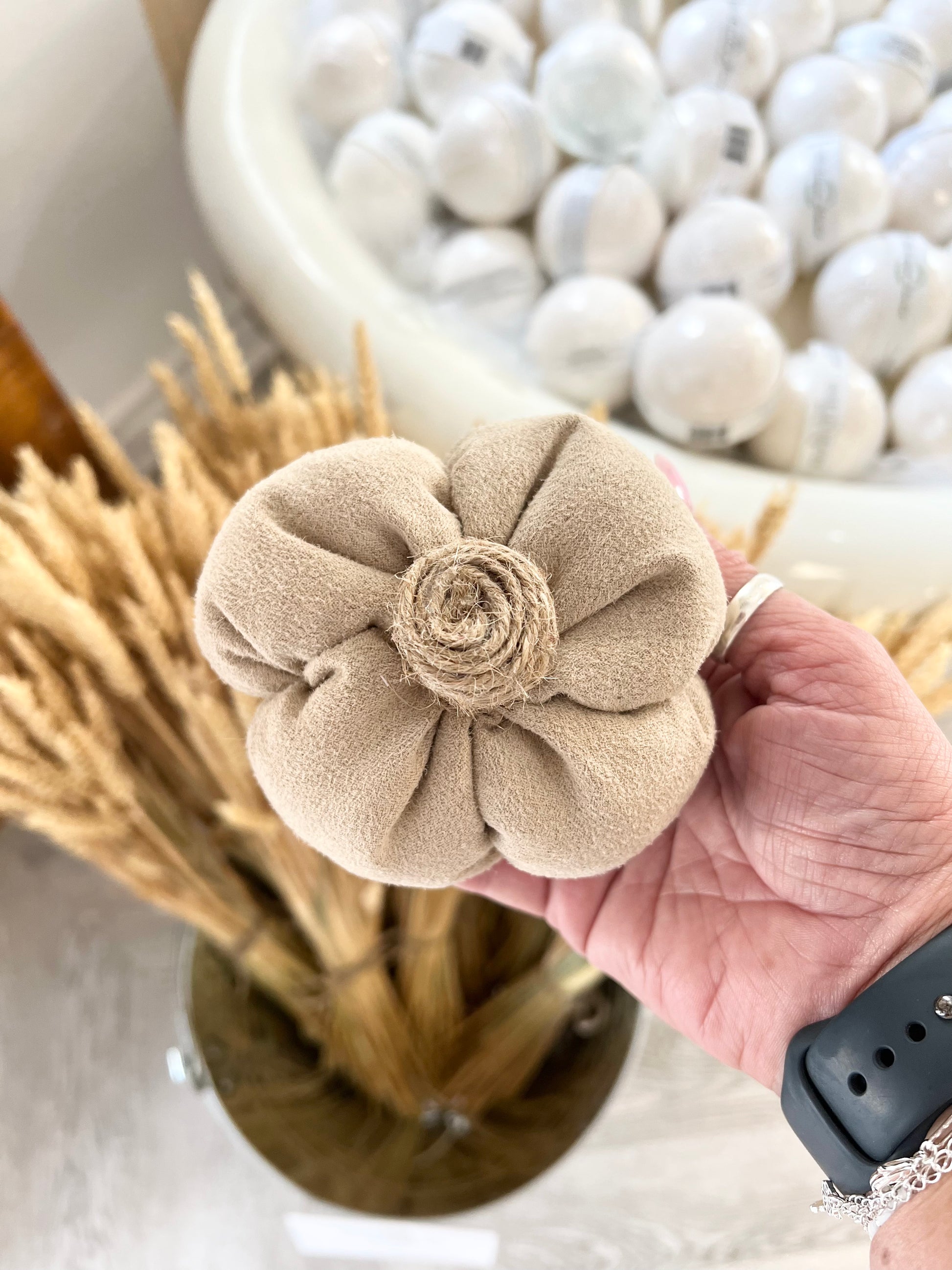 Fabric Pumpkin - Suede - The Scented Market 