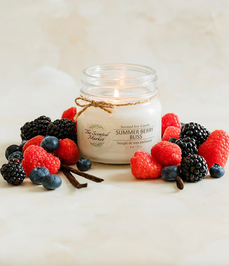 SUMMER BERRY BLISS - Scent of The Month - The Scented Market  Candles   