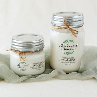 SWEET GRASS Soy Wax Candle 16 oz - The Scented Market  Candles   