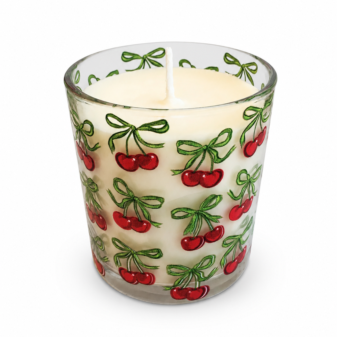 SWEET CHERRY - Cherry Tied Bow Candle 6 oz