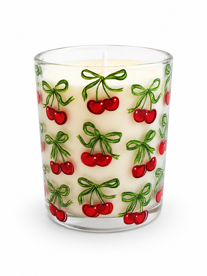 SWEET CHERRY - Cherry Tied Bow Candle 6 oz