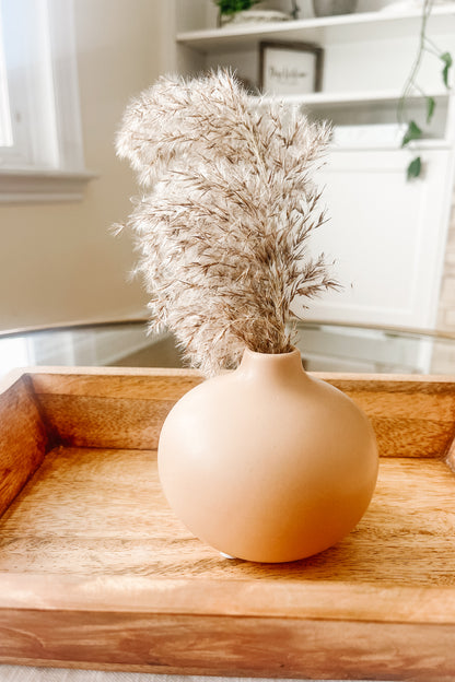 Shorty Tan Vase – Modern Minimalist Decorative Vase for Home Décor - The Scented Market  Vases   