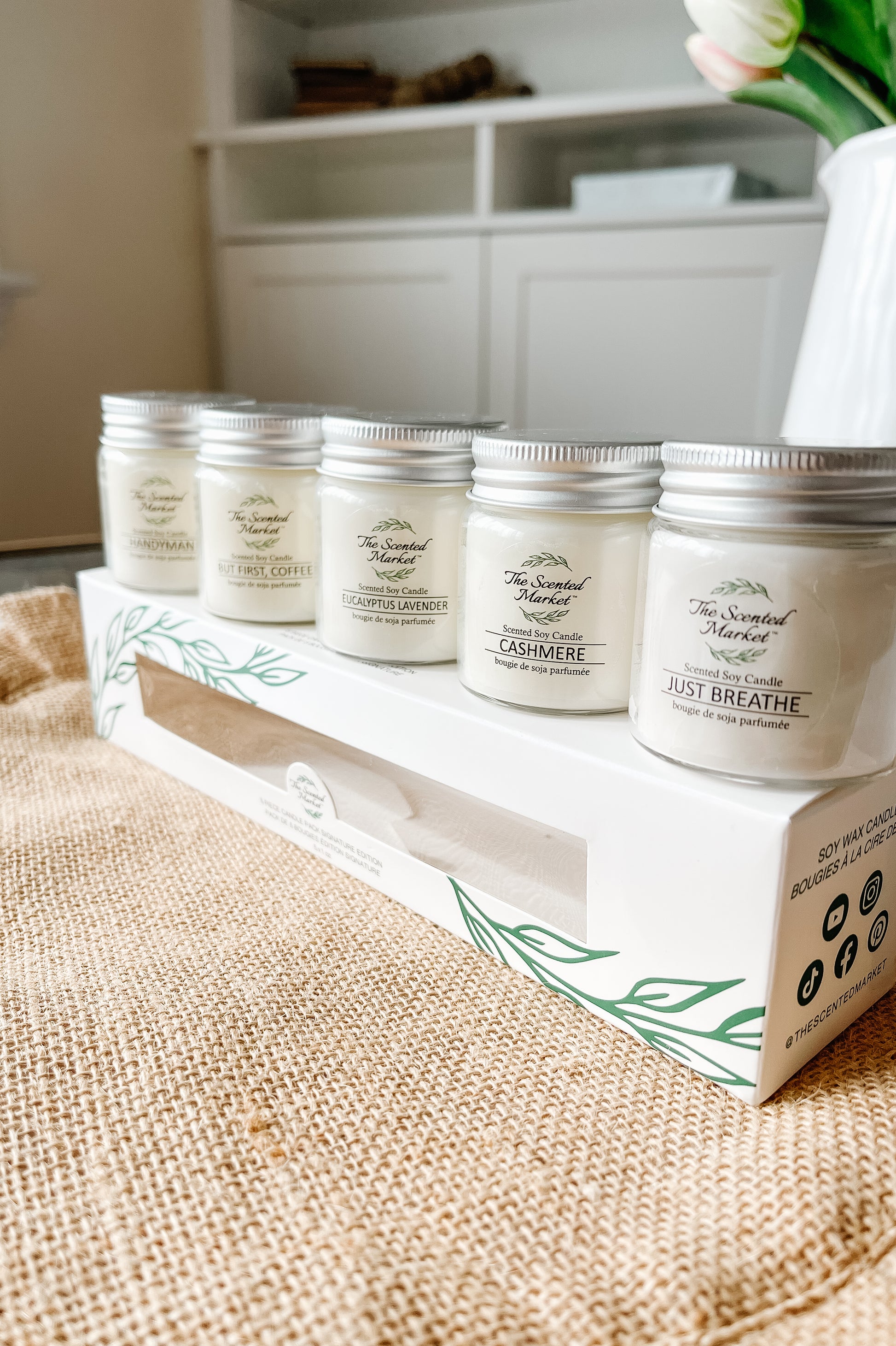 Signature Candle Sample 5-Pack – Best-Selling Scents, Clean Soy Wax - The Scented Market     