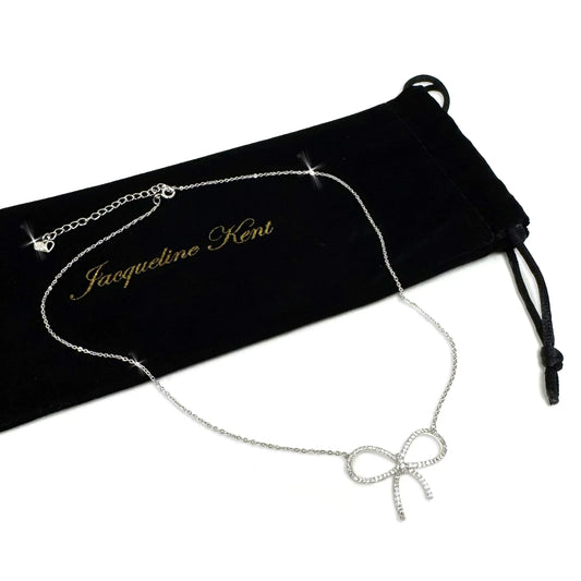 Silver Bow Necklace – Dainty & Stylish Jewelry for Everyday Wear - The Scented Market     
