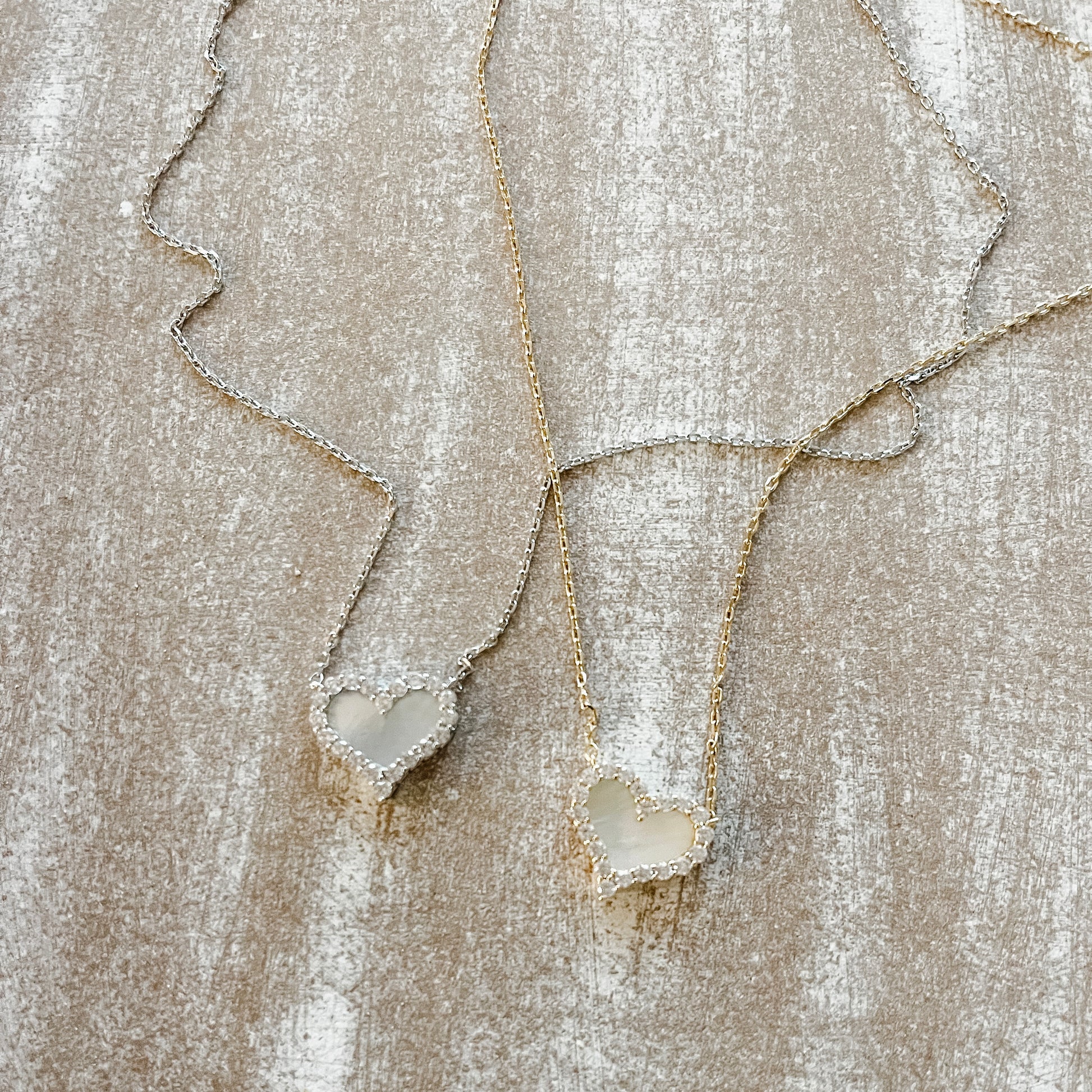 Silver Heart Necklace with Mother of Pearl – Elegant & Timeless Jewelry for Everyday Wear - The Scented Market     