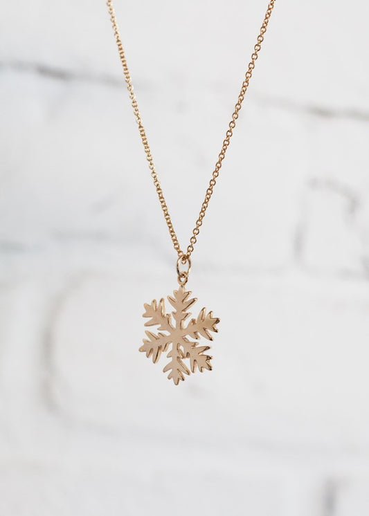 Necklace - Gold Snowflake
