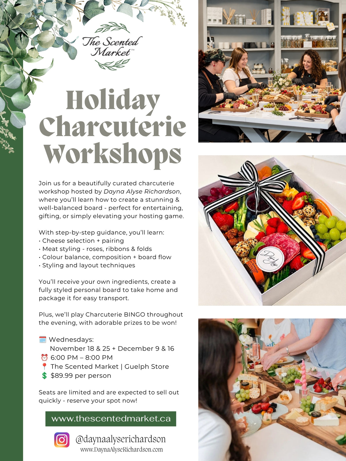 Charcuterie Board Making Workshop & Class in Guelph- Wednesday Nov 18th