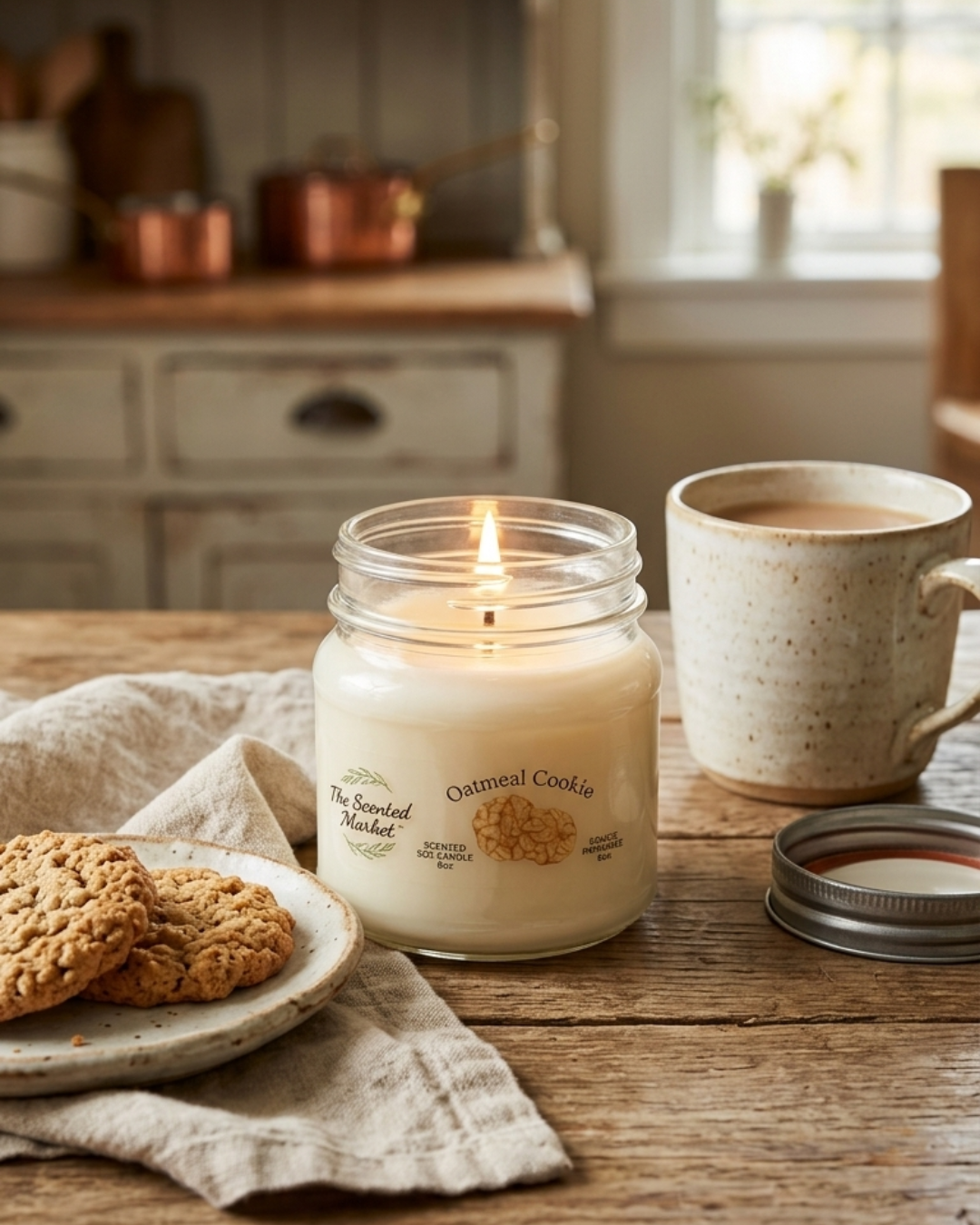 OATMEAL Cookie Scented Soy Candle 8 oz