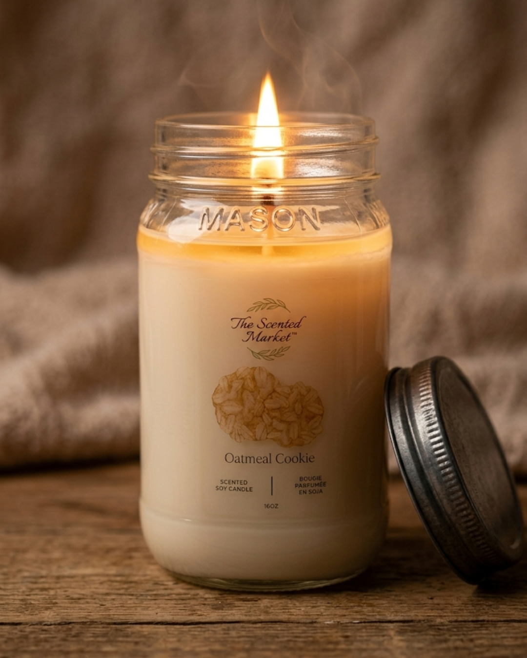 OATMEAL Cookie Scented Soy Candle 16 oz