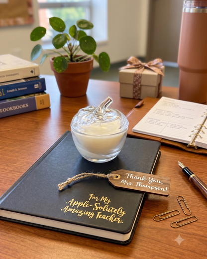 McIntosh Apple Soy Wax Candle | 4 oz Glass Candle | Teacher Gift