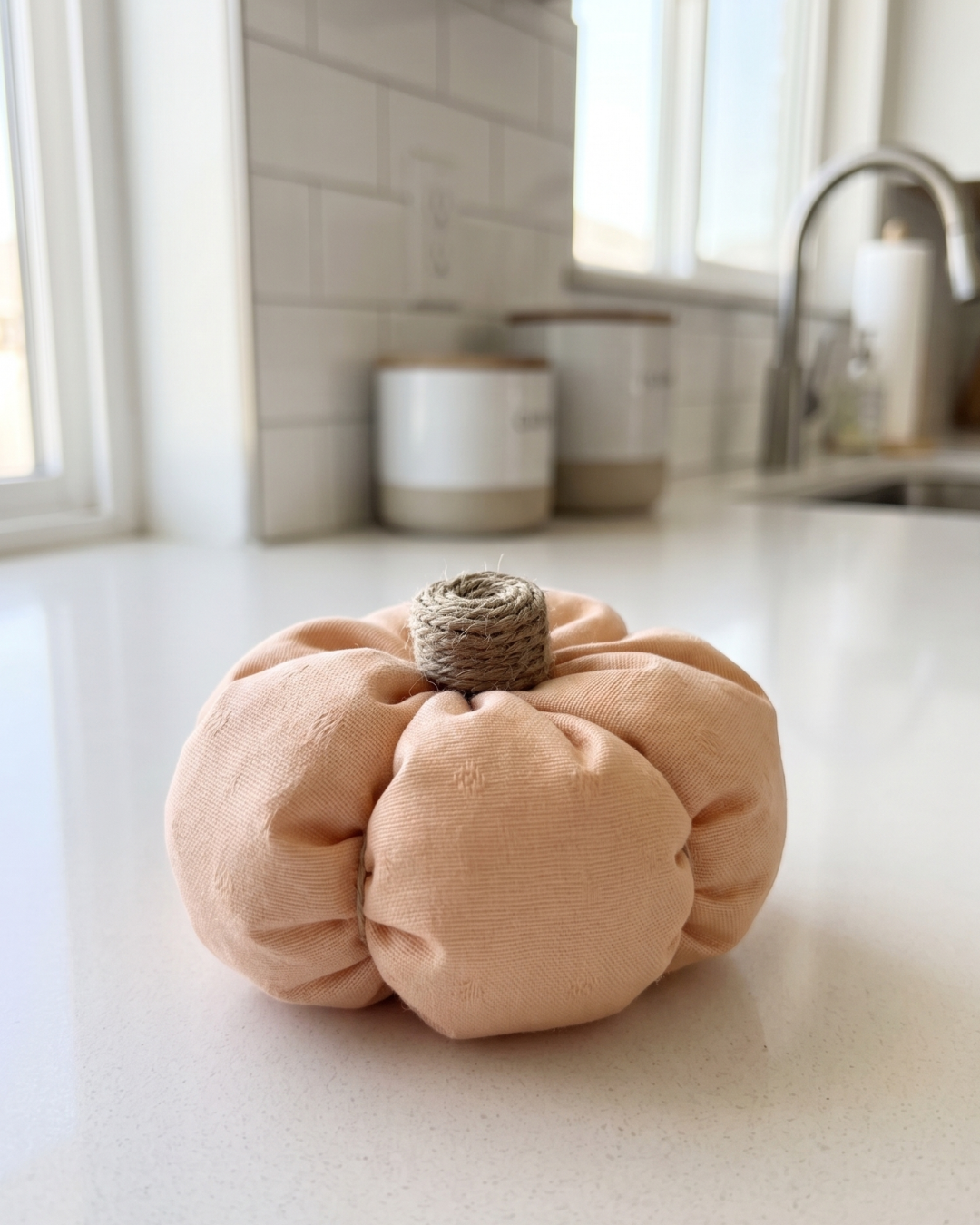 Decorative Fabric Pumpkin | Soft Plush Fall & Autumn Home Décor ORANGE