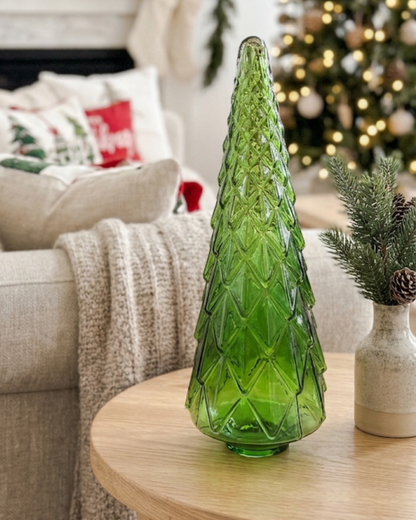 Green Glass Christmas Tree | Holiday & Winter Décor