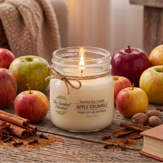 APPLE CRUMBLE Soy Wax Candle 8 oz