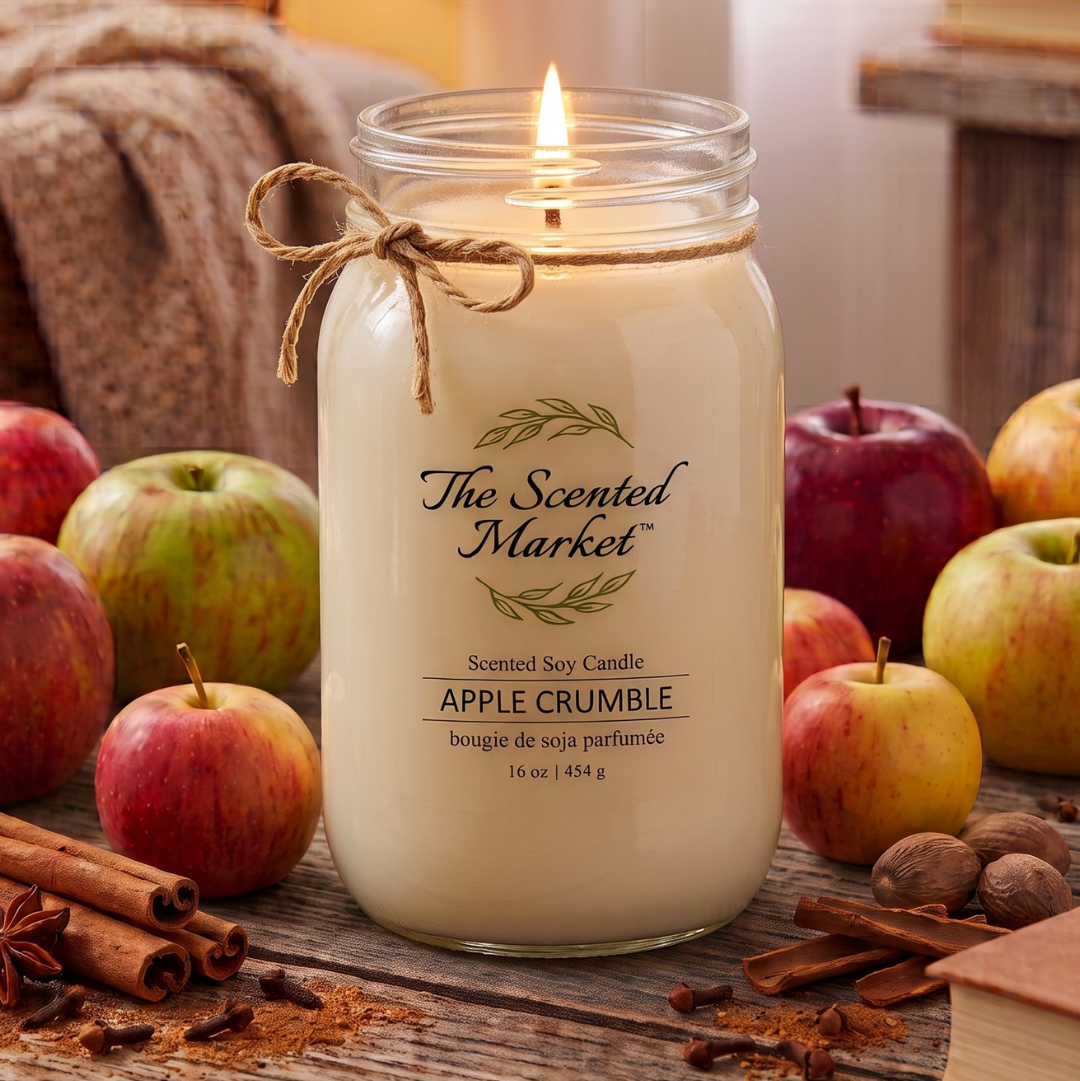 APPLE CRUMBLE Soy Wax Candle 16 oz