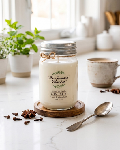 CHAI LATTE Bougie de cire de soja 16 oz