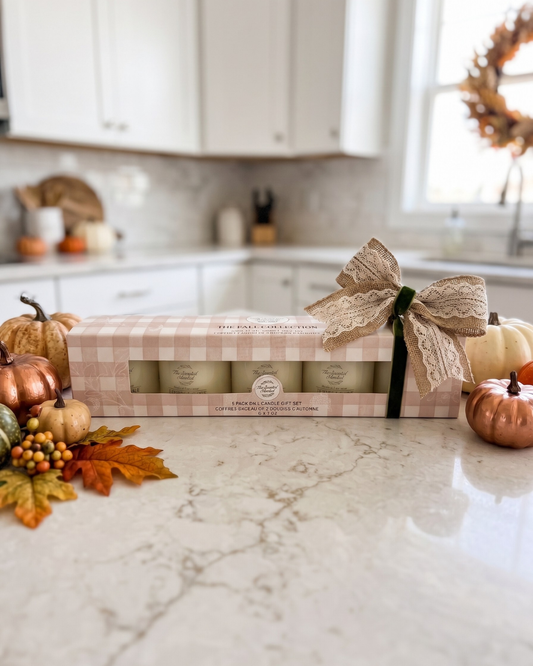 Fall Candle Sample Pack | 5 Soy Wax Fall Scented Candles | Autumn Fragrance Gift Set
