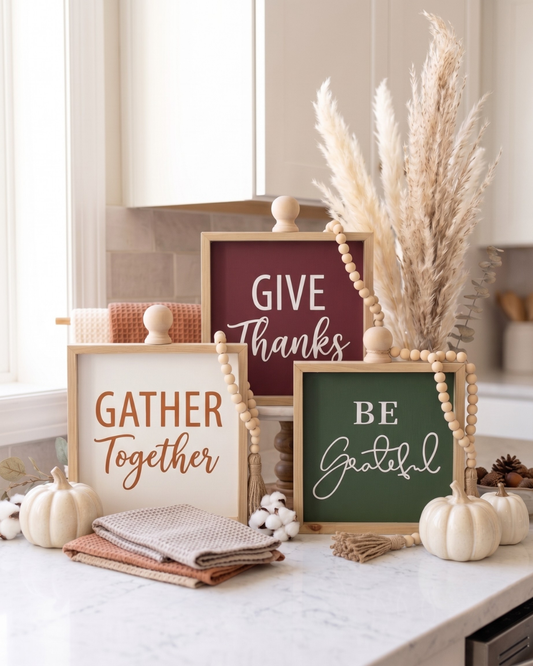 GATHER TOGETHER - Fall themed Wooden Sign
