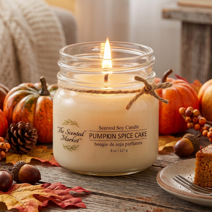 PUMPKIN SPICE CAKE Soy Wax Candle 8 oz