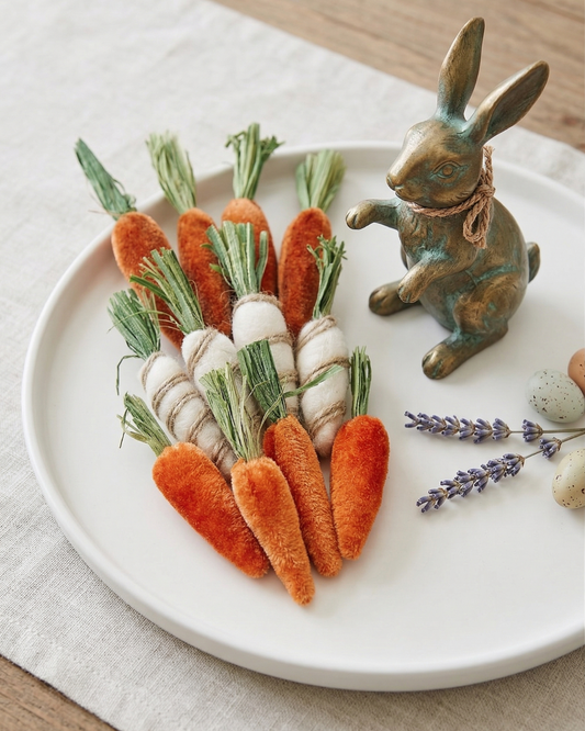 Mini Fabric Carrots - Set of 12