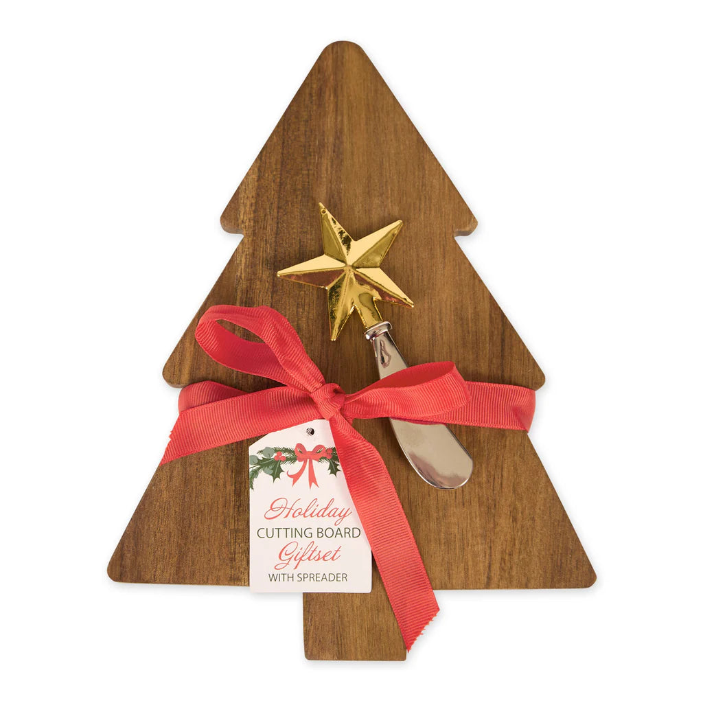 Tree Cutting Board with Spreader - The Scented Market     