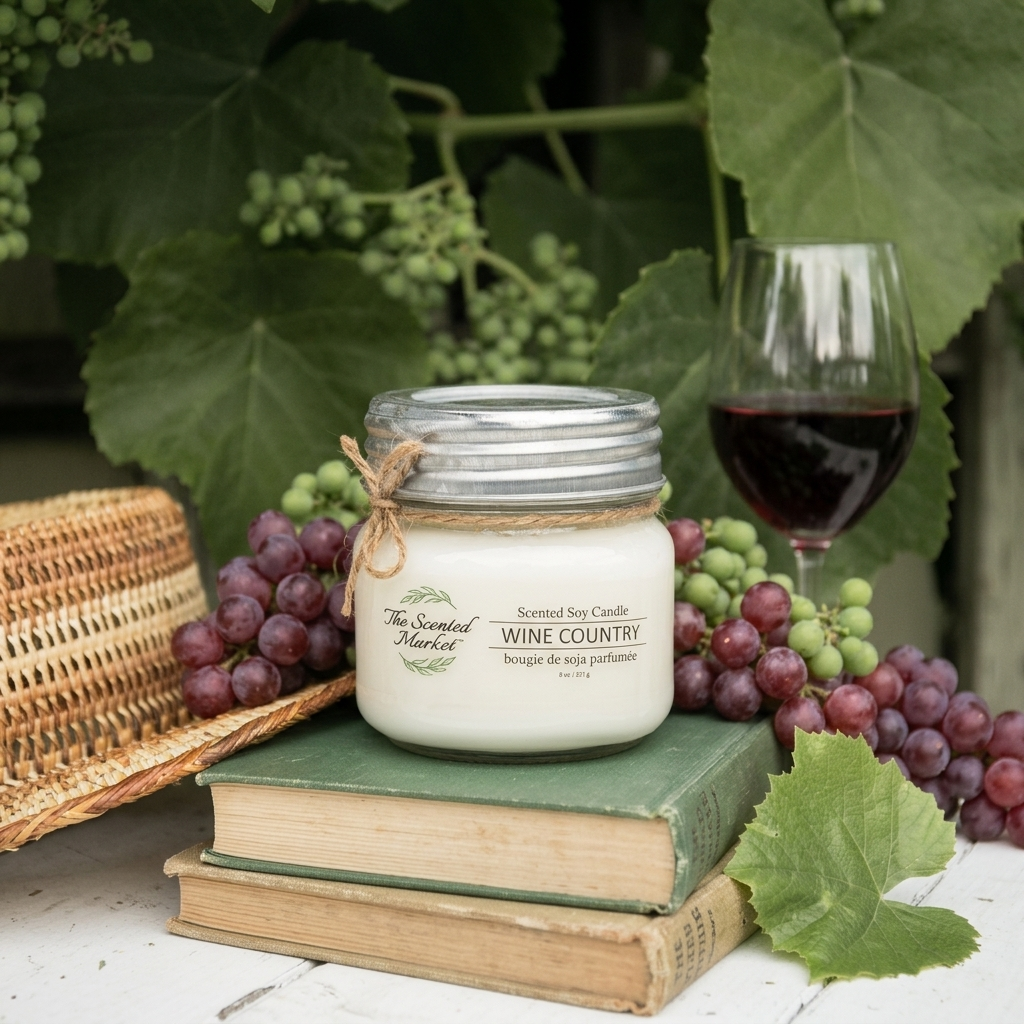 Bougie en cire de soja WINE COUNTRY 8oz