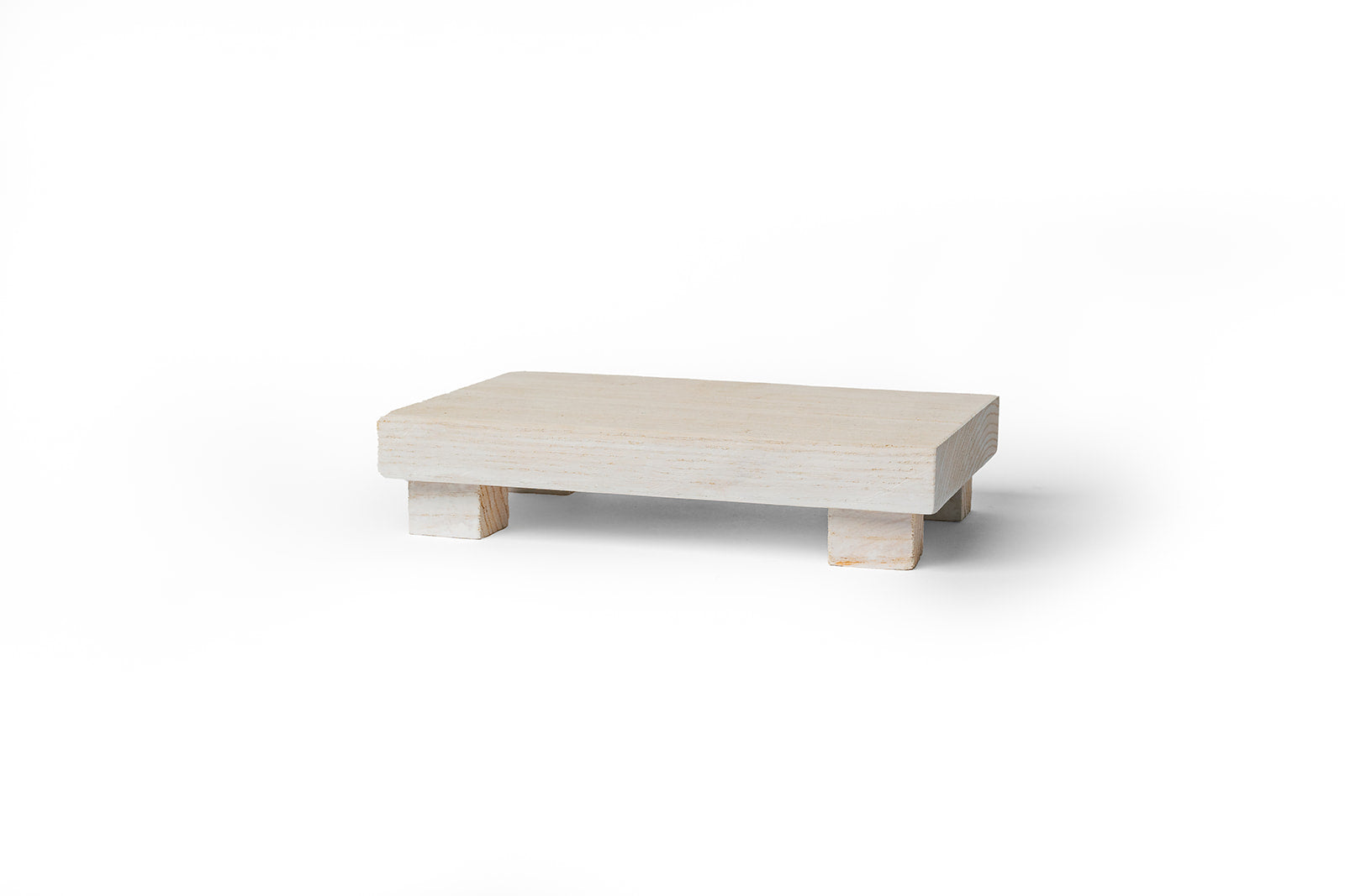 White Wooden Candle Riser - Rectangular - The Scented Market     