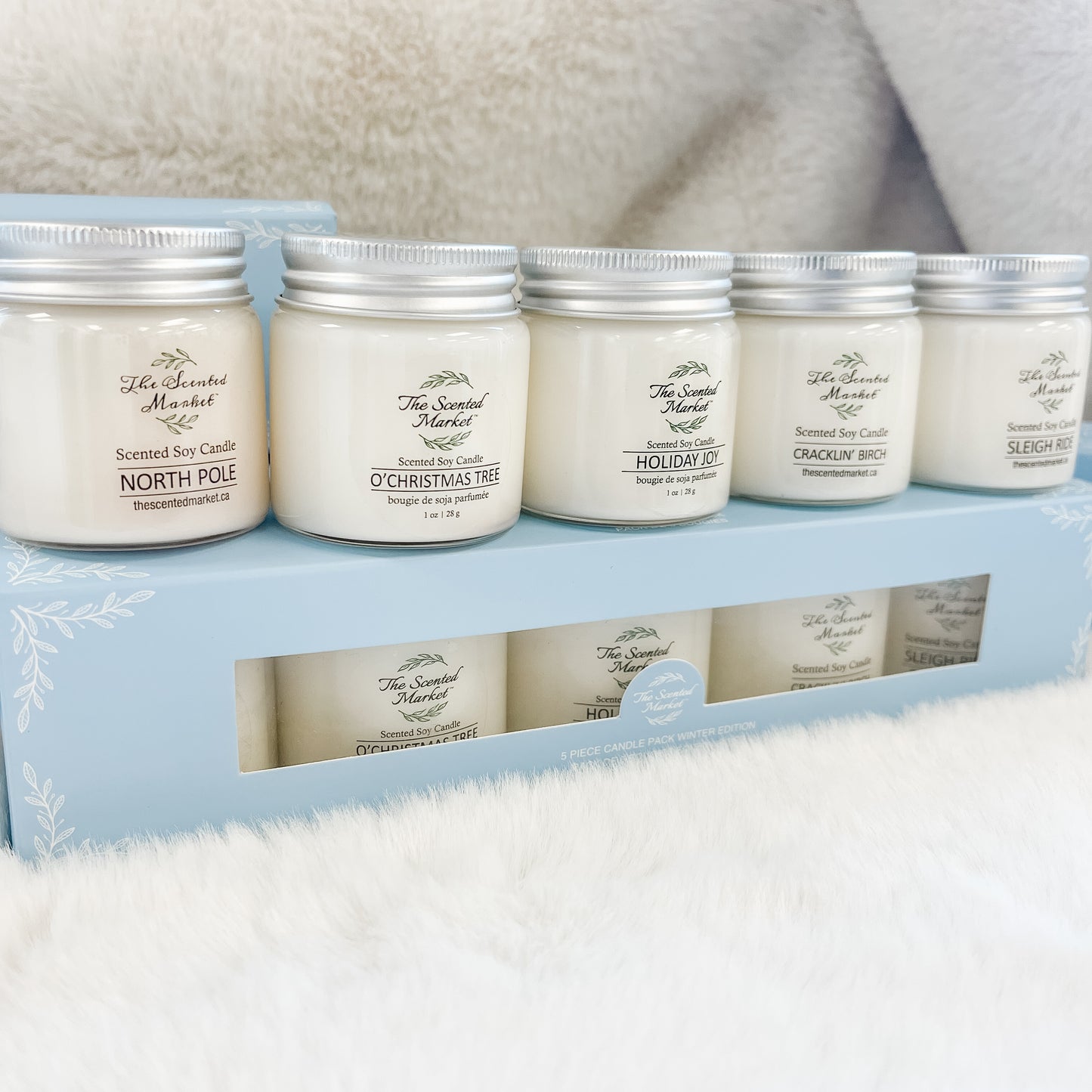 Winter Candle Collection Gift Pack - Set of 5 - The Scented Market  Candles   