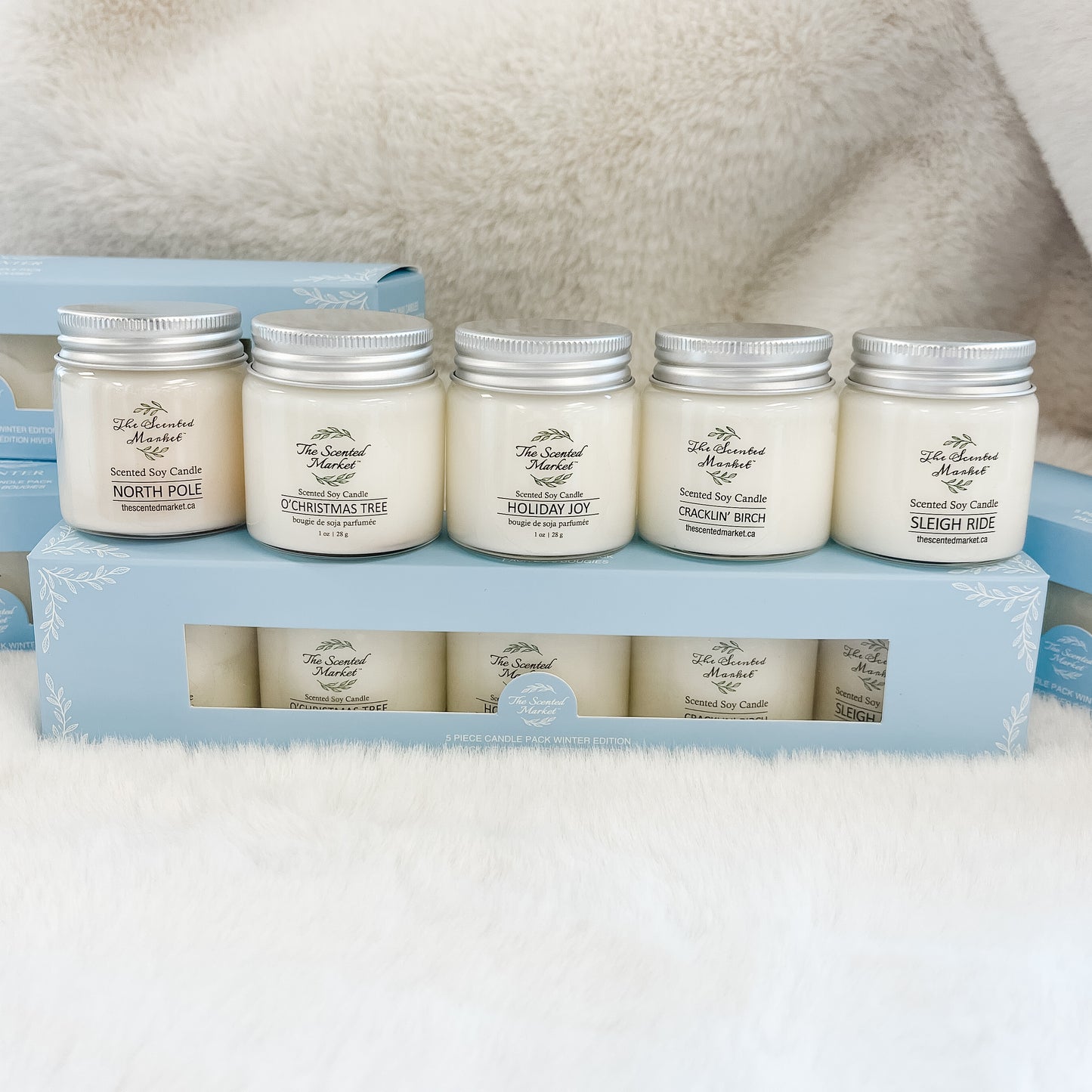 Winter Candle Collection Gift Pack - Set of 5 - The Scented Market  Candles   