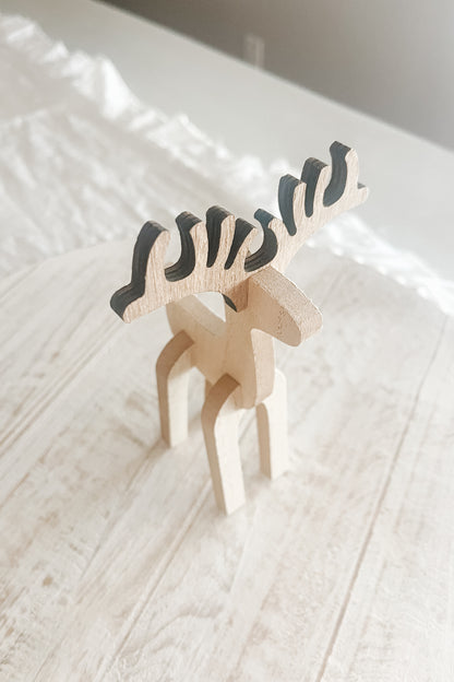 Wooden Reindeer - The Scented Market     