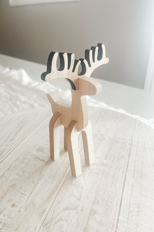 Wooden Reindeer - The Scented Market     