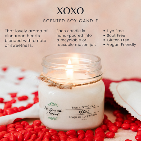 XOXO Soy Wax Candle 8 oz - The Scented Market  Candles   