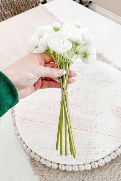 Faux Ranunculus White - The Scented Market 