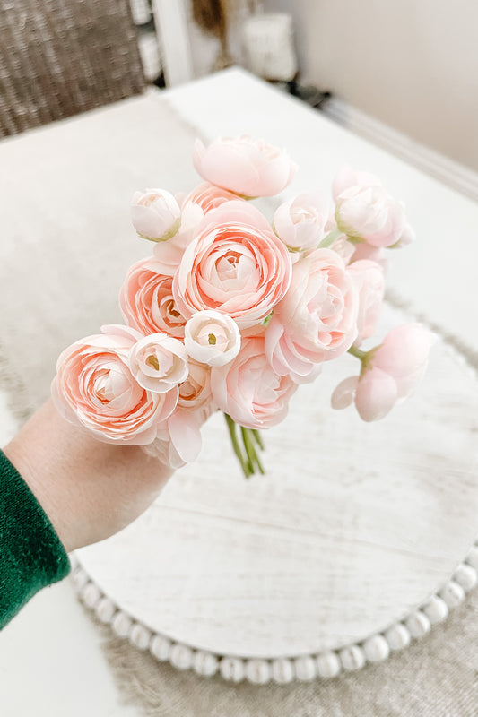Faux Ranunculus Blush - The Scented Market 
