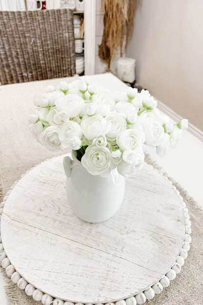 Faux Ranunculus White - The Scented Market 