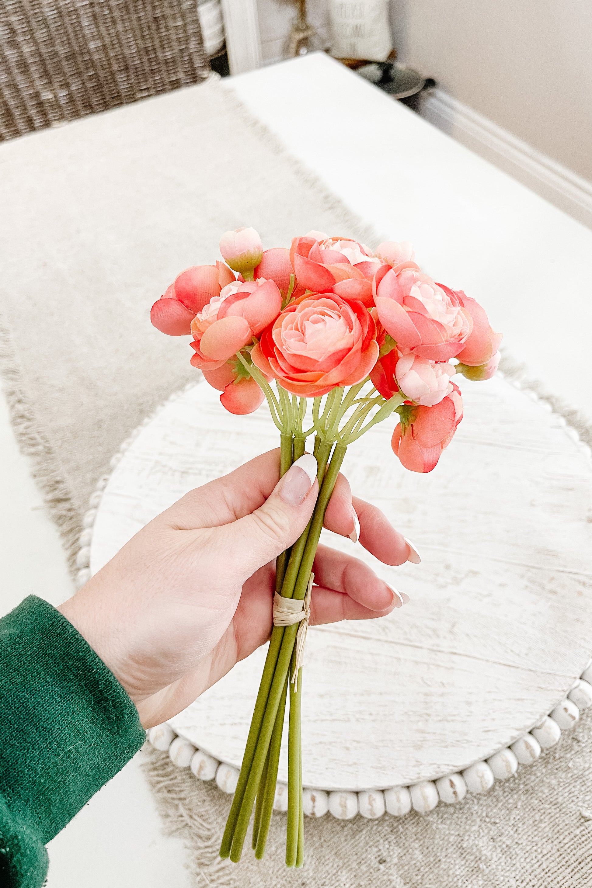 Faux Ranunculus Pink - The Scented Market 