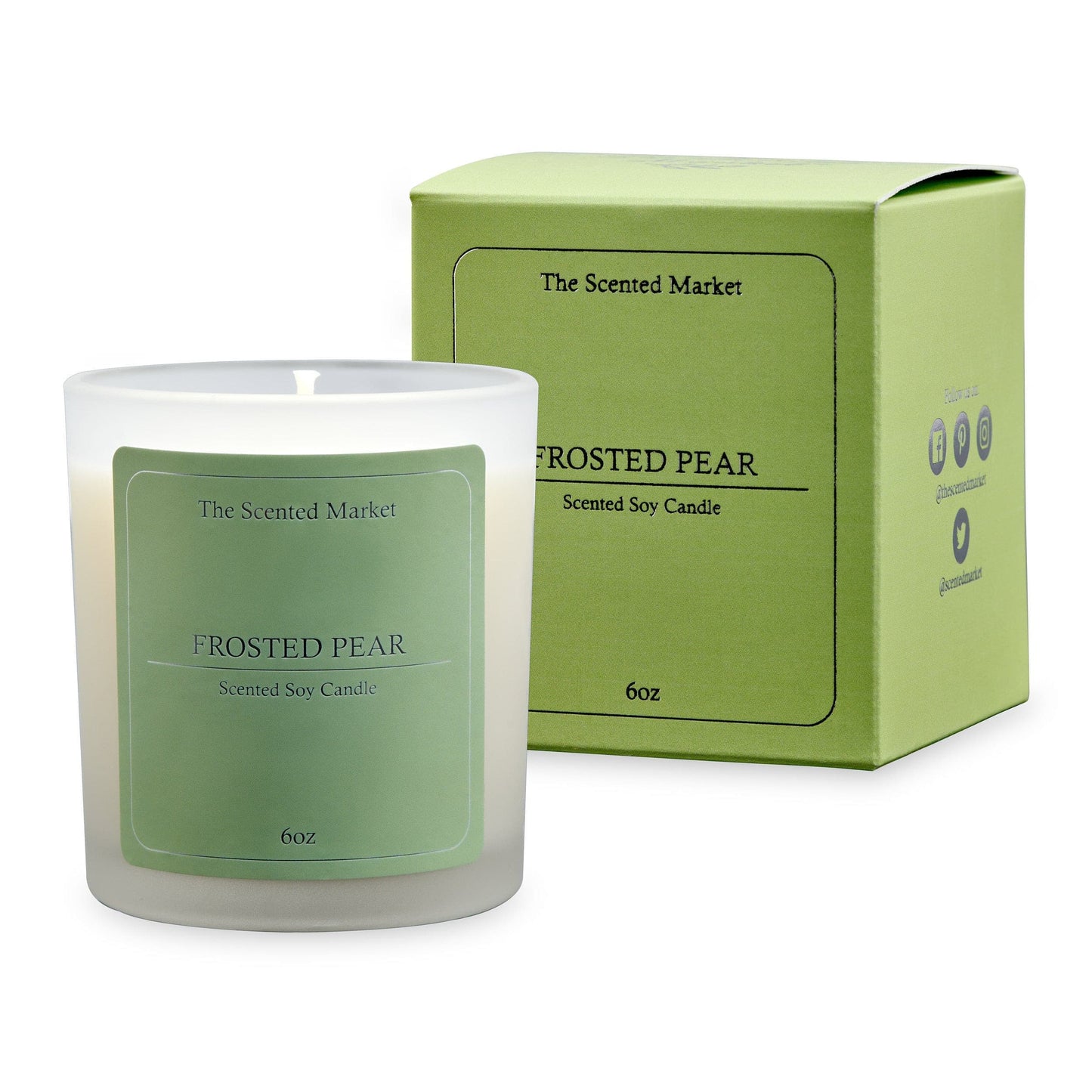 FROSTED PEAR Soy Wax Candle 6 oz