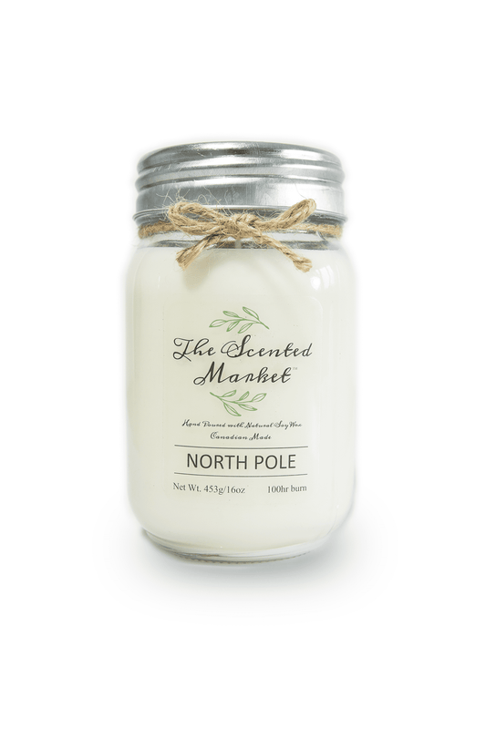Winter North Pole Scented 16 ounce Soy Wax Candle.