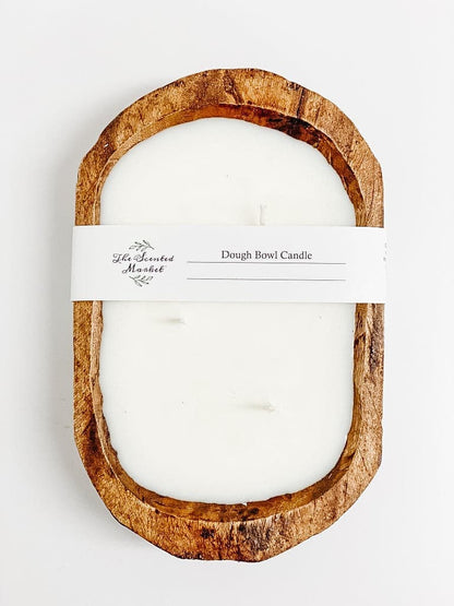Brown Oval Dough Bowl - EUCALYPTUS LAVENDER - The Scented Market  Candles   