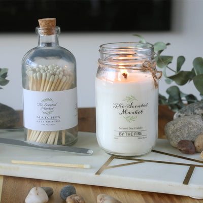 BY THE FIRE Soy Wax Candle 16 oz - The Scented Market 