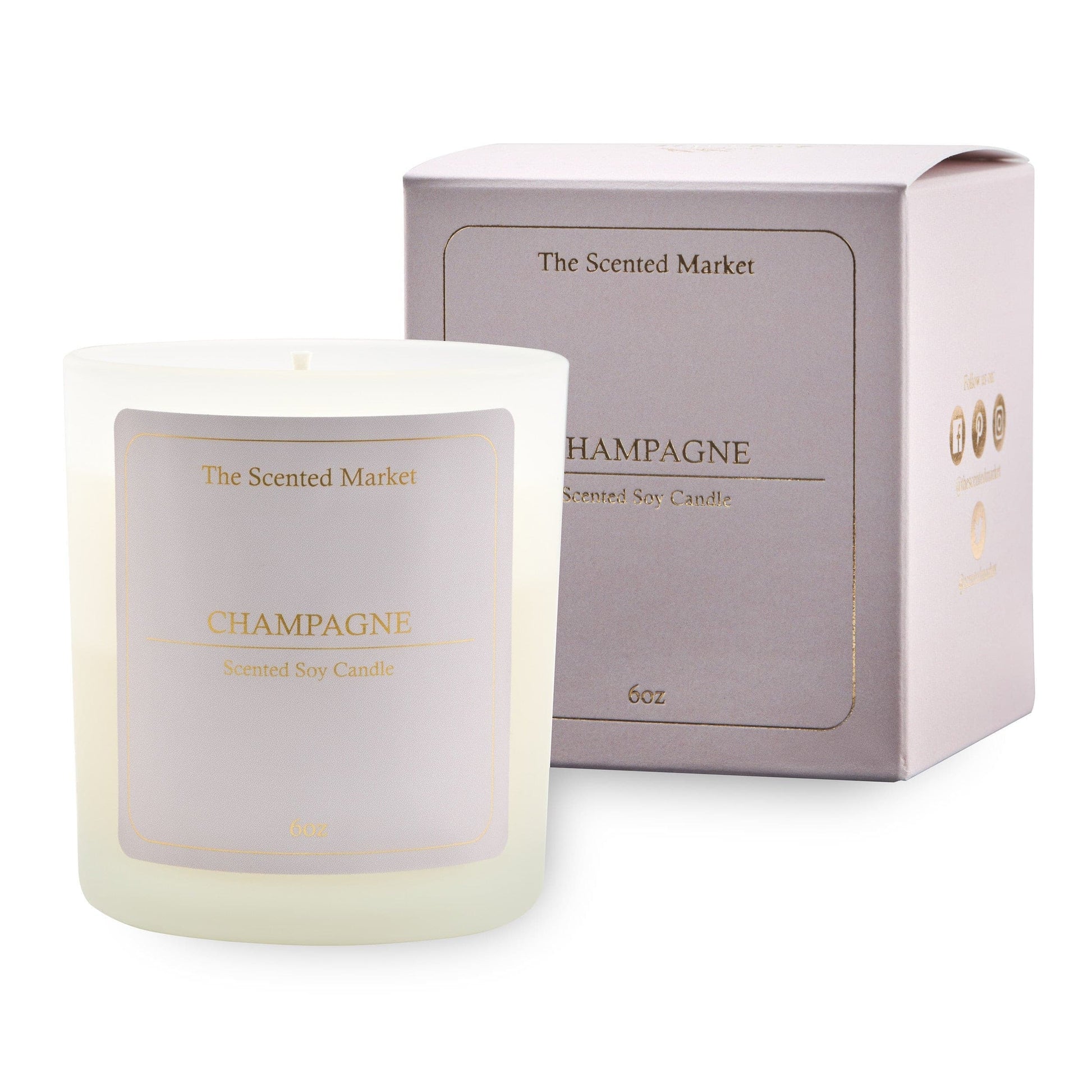 CHAMPAGNE Soy Wax Candle 6 oz - The Scented Market  Candles   
