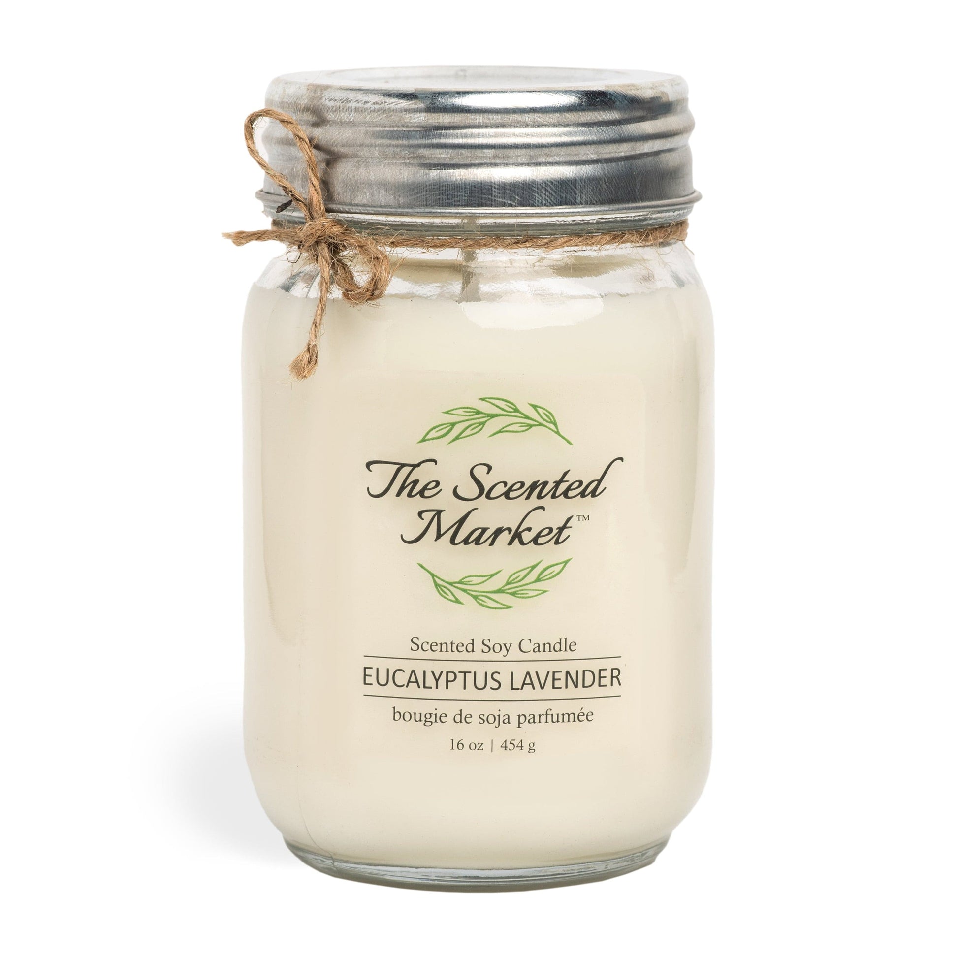 EUCALYPTUS LAVENDER Soy Wax Candle 16 oz - The Scented Market  Candles   