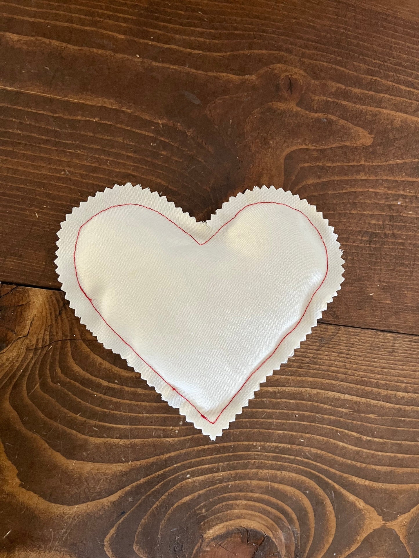 Handmade Cream Fabric Heart Pillow – Stuffed Decorative Accent Piece - The Scented Market  Seasonal & Holiday Decorations   