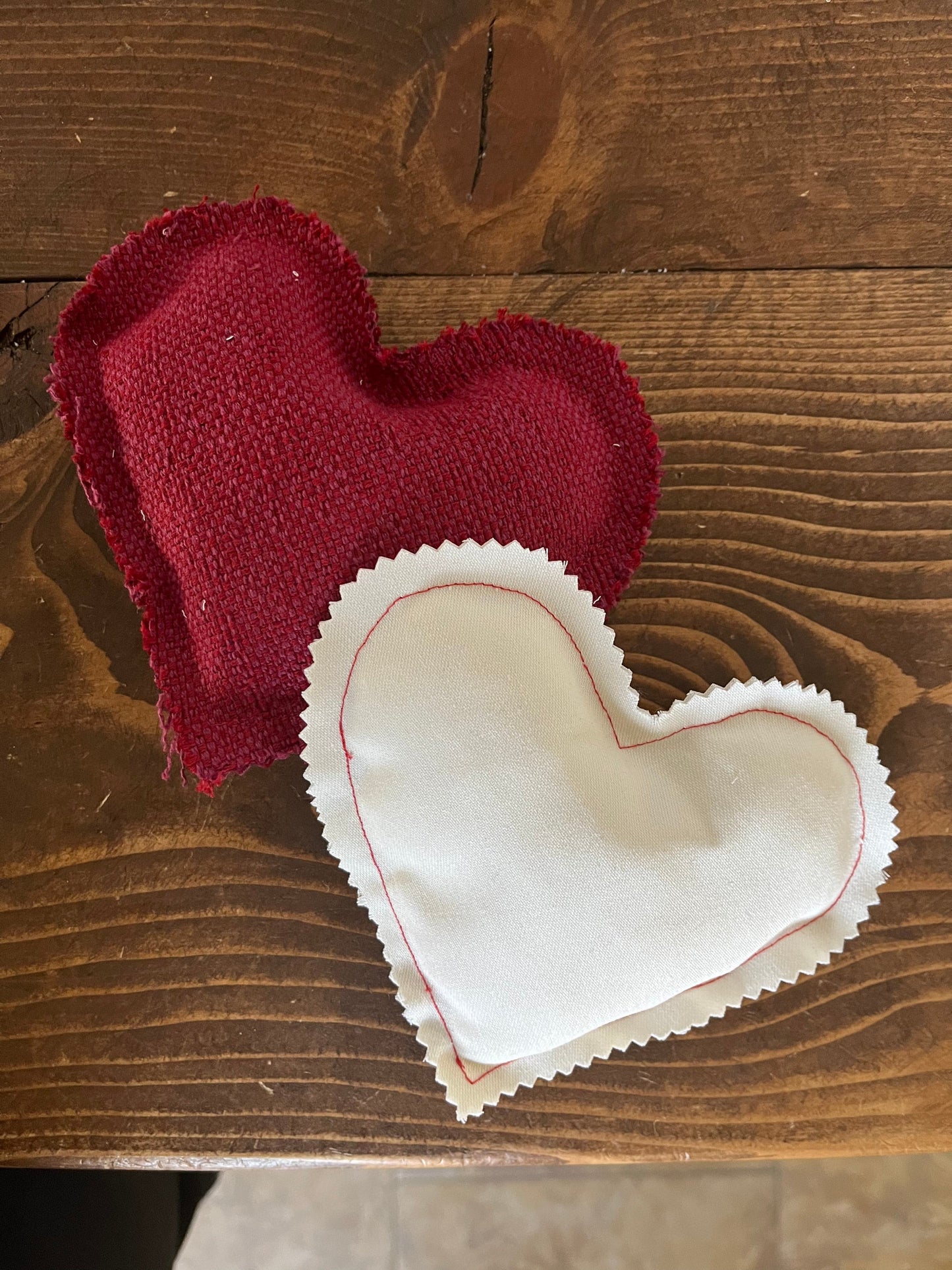 Handmade Cream Fabric Heart Pillow – Stuffed Decorative Accent Piece - The Scented Market  Seasonal & Holiday Decorations   