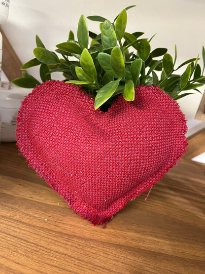 Red Fabric Pillow Heart