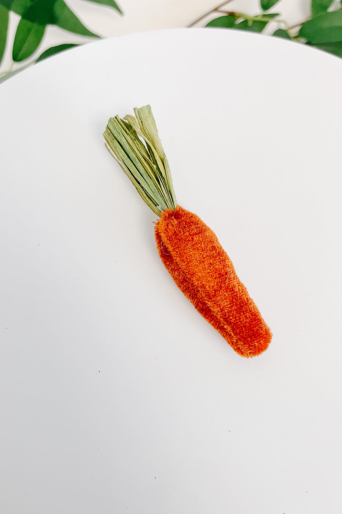 Mini Fabric Carrot -  Burnt Orange