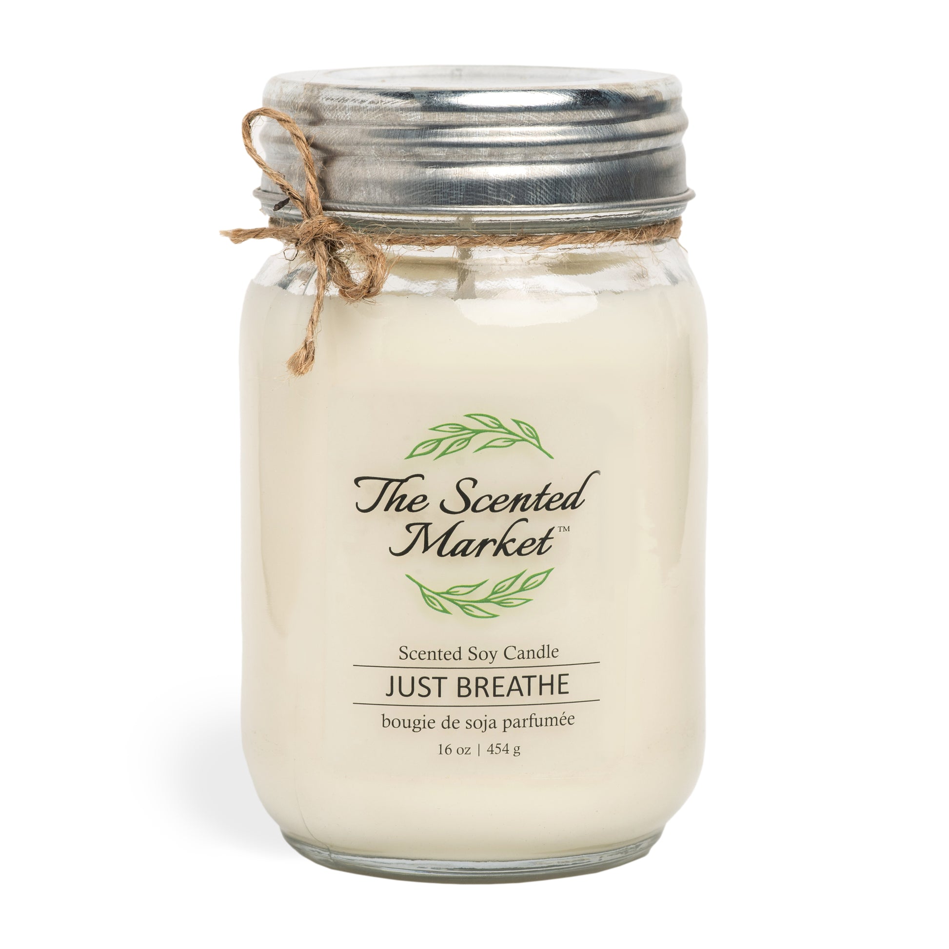 JUST BREATHE Soy Wax Candle 16 oz - The Scented Market  Candles   